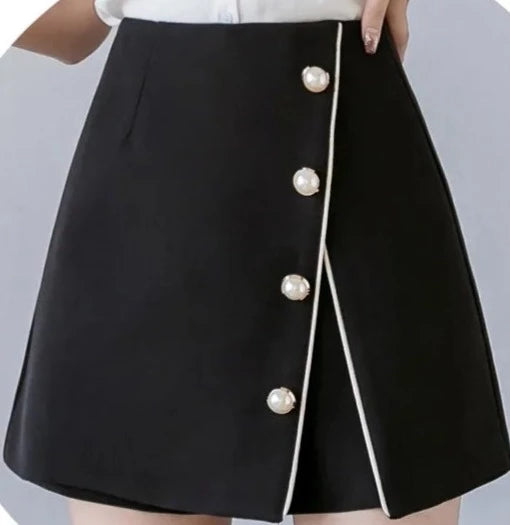 Irregular Breasted Short Skirt