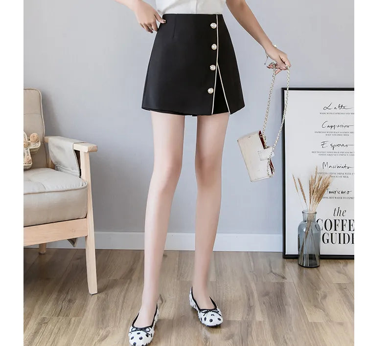 Irregular Breasted Short Skirt