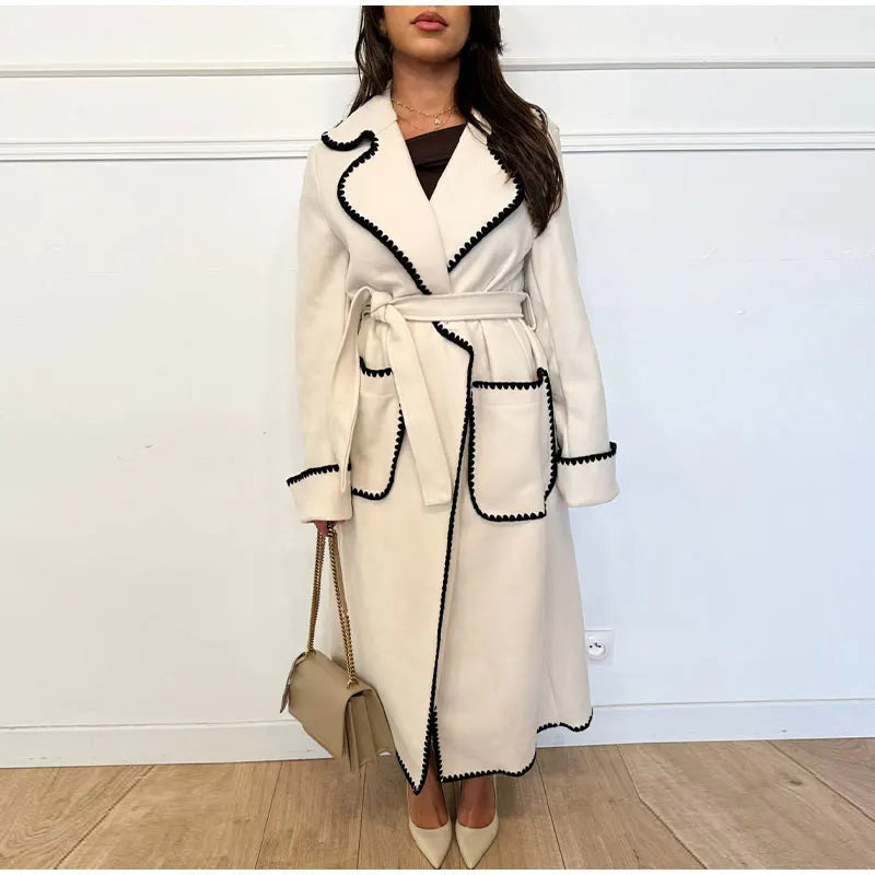 Quilted Long Trench Coat