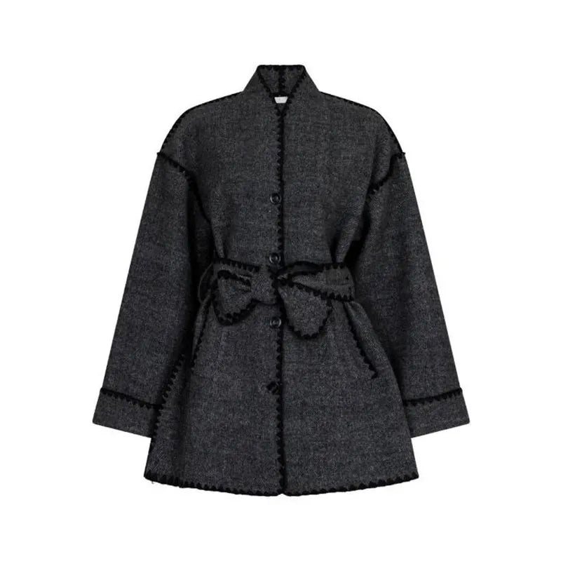 Woolen Patchwork Coat