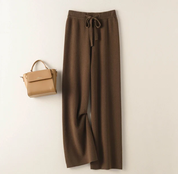 Cashmere wide leg trousers