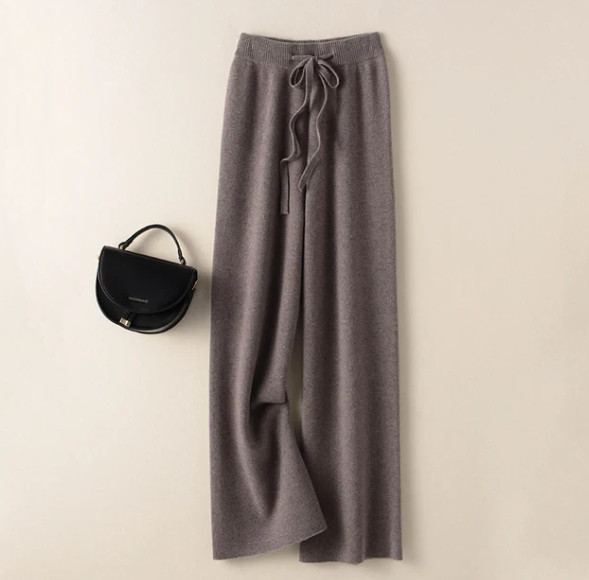 Cashmere wide leg trousers