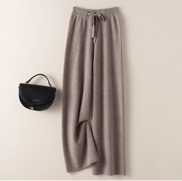 Cashmere wide leg trousers