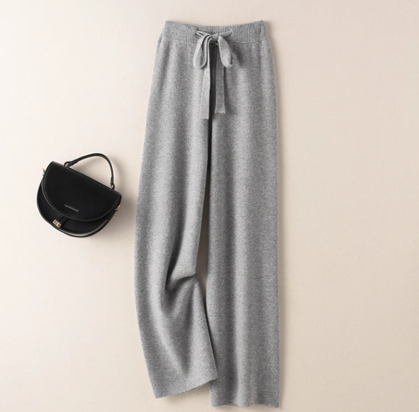 Cashmere wide leg trousers