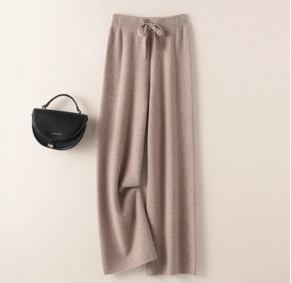 Cashmere wide leg trousers